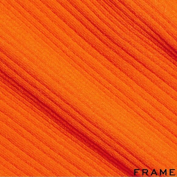 FRAME **NWT** Mixed Rib Cutout Tank in Bright Tangerine - Picture 7 of 15